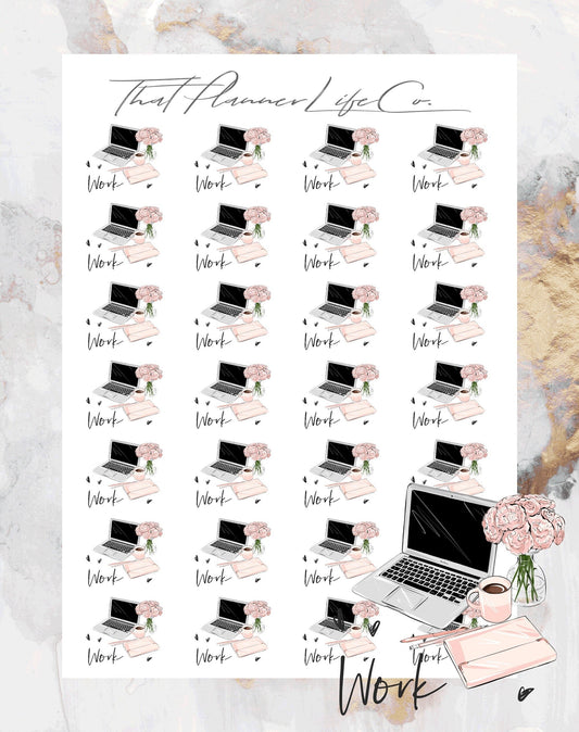 Work Icon Stickers, Planner Stickers, Erin Condren