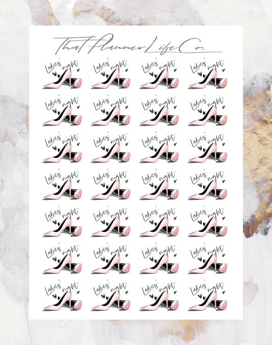 Ladies' Night Icon Stickers, Planner Stickers, Erin Condren