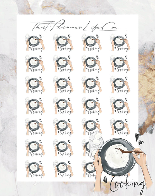 Cooking Icon Stickers, Planner Stickers, Erin Condren