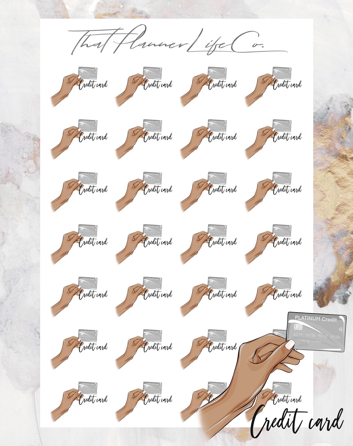 Credit Card Functional/Icon Stickers, Planner Stickers, Erin Condren