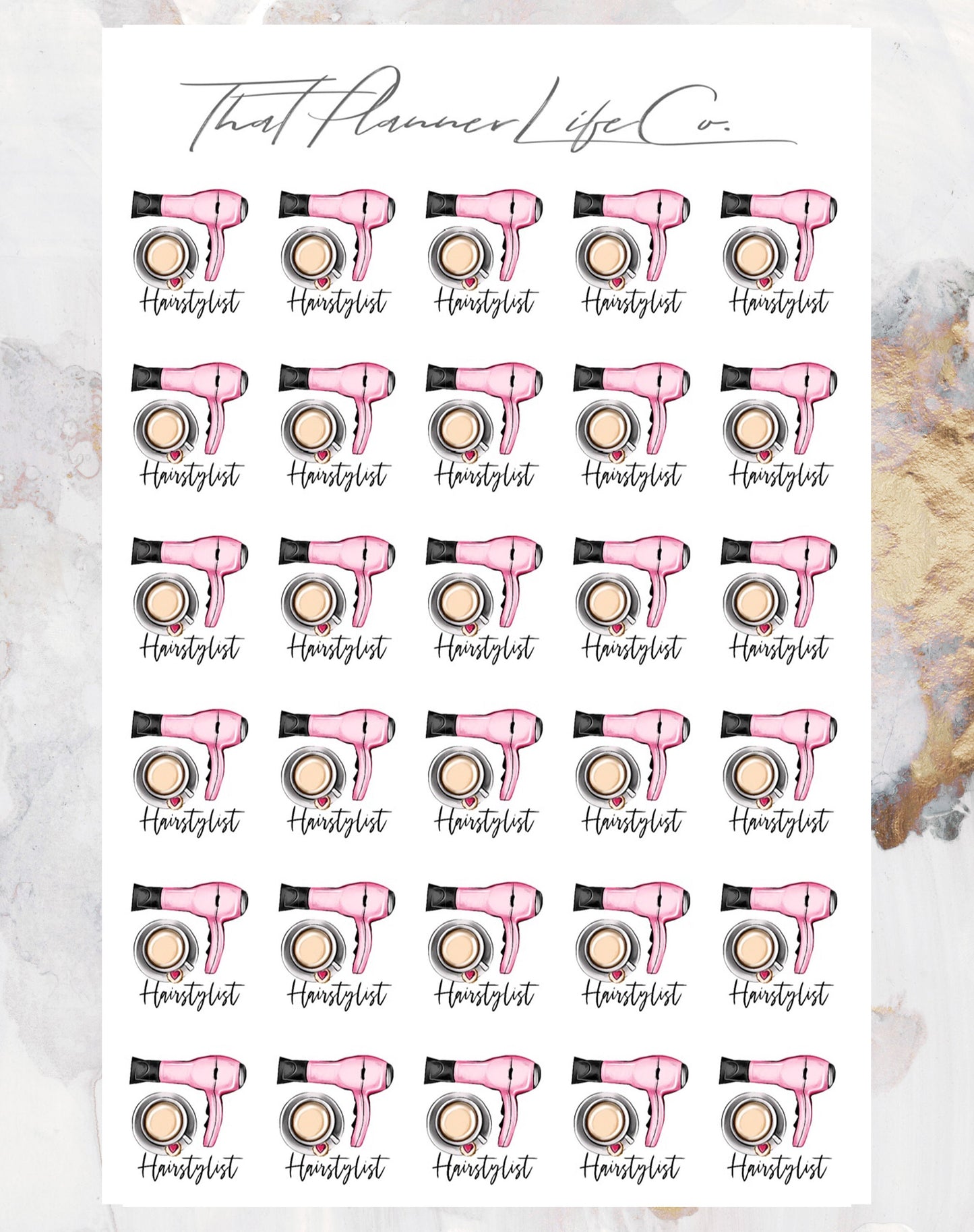 Hairstylist Appointment Functional/Icon Stickers, Planner Stickers, Erin Condren